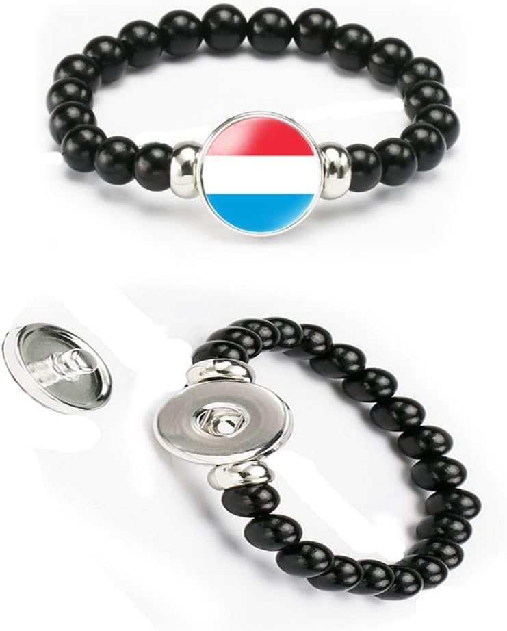 vmcoatdu National Flag Bracelet Elastic Rope Beaded Bracelet Support Your Country Travel Souvenir Gifts for Men Women - Image 4